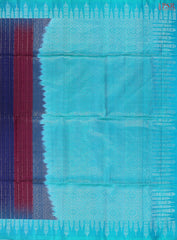 Dark Blue & Burgundy Soft Silk Saree
