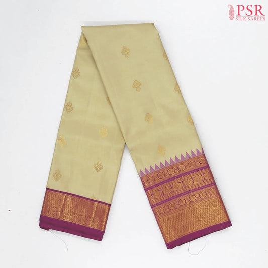 Elaichi Beige Kanchipuram Silk Saree