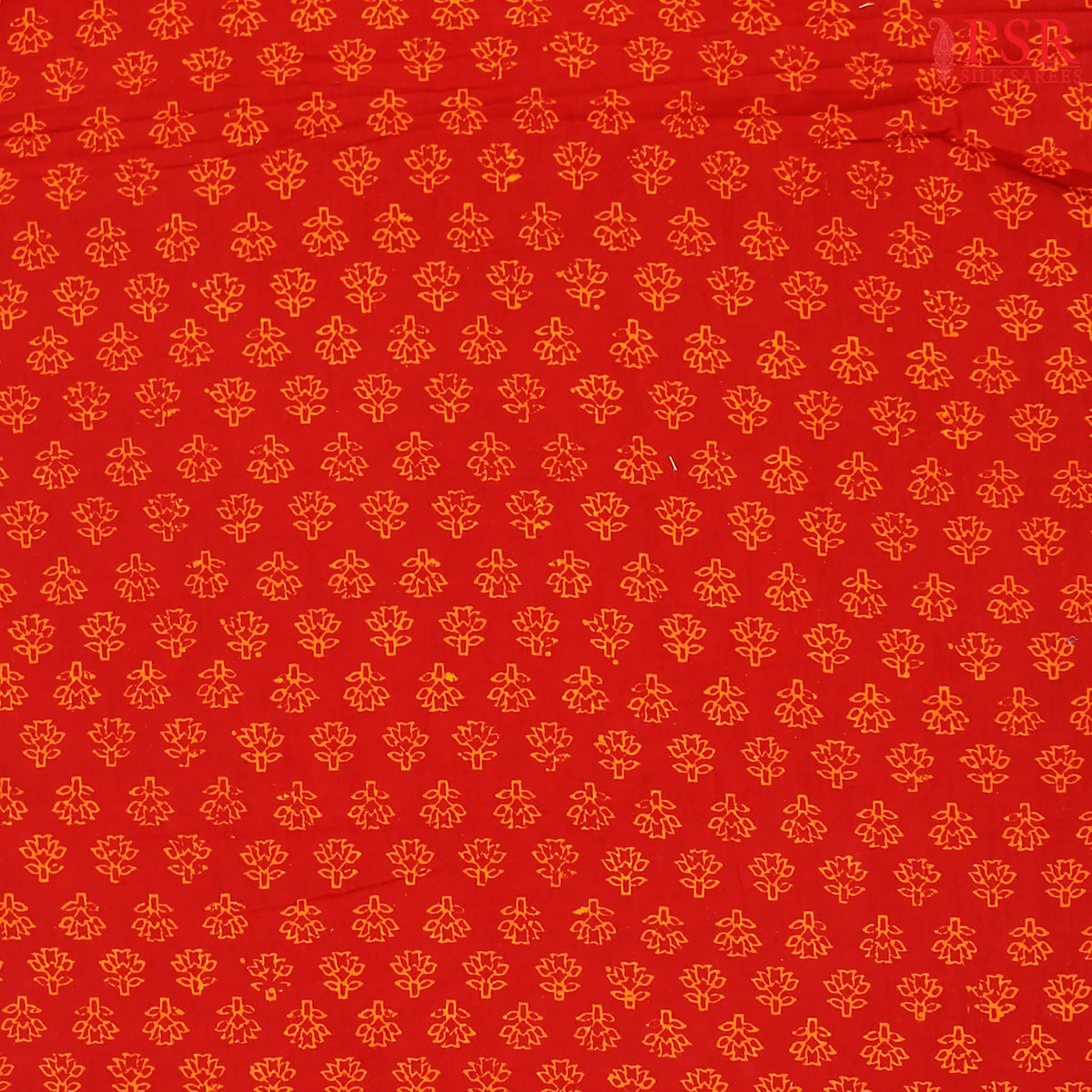 Rust Red Cotton Print Running Material