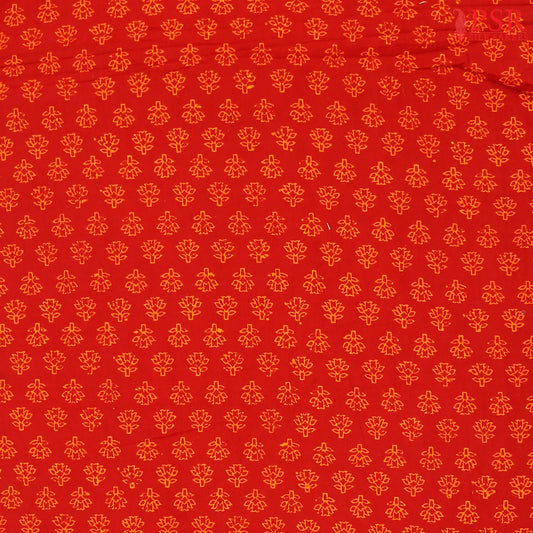 Rust Red Cotton Print Running Material