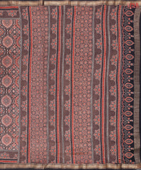 Dark Taupe Jaipur Cotton Printed Saree
