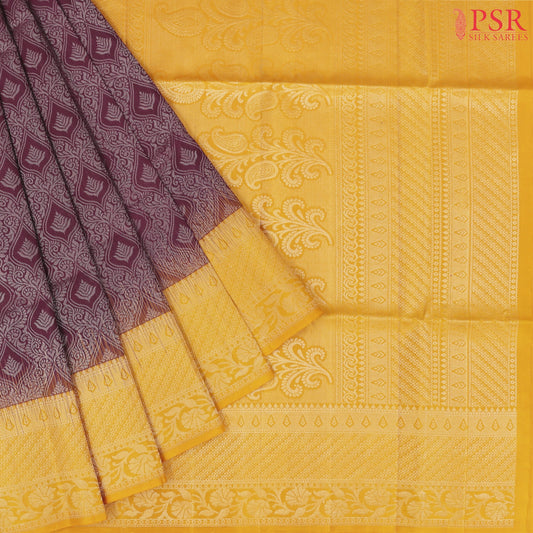 Dark Burgundy Soft Silk Saree