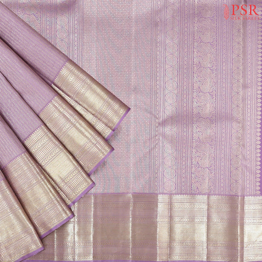 Wisteria Lavender Kanchipuram Jacquard Silk Saree