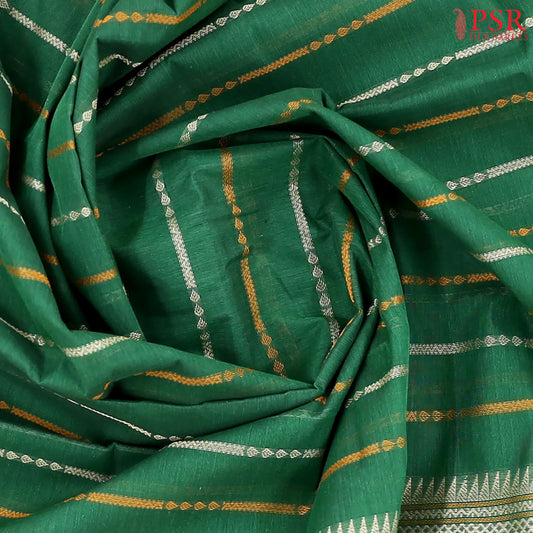 Emerald Green Kalakshetra Kovai Cotton Saree