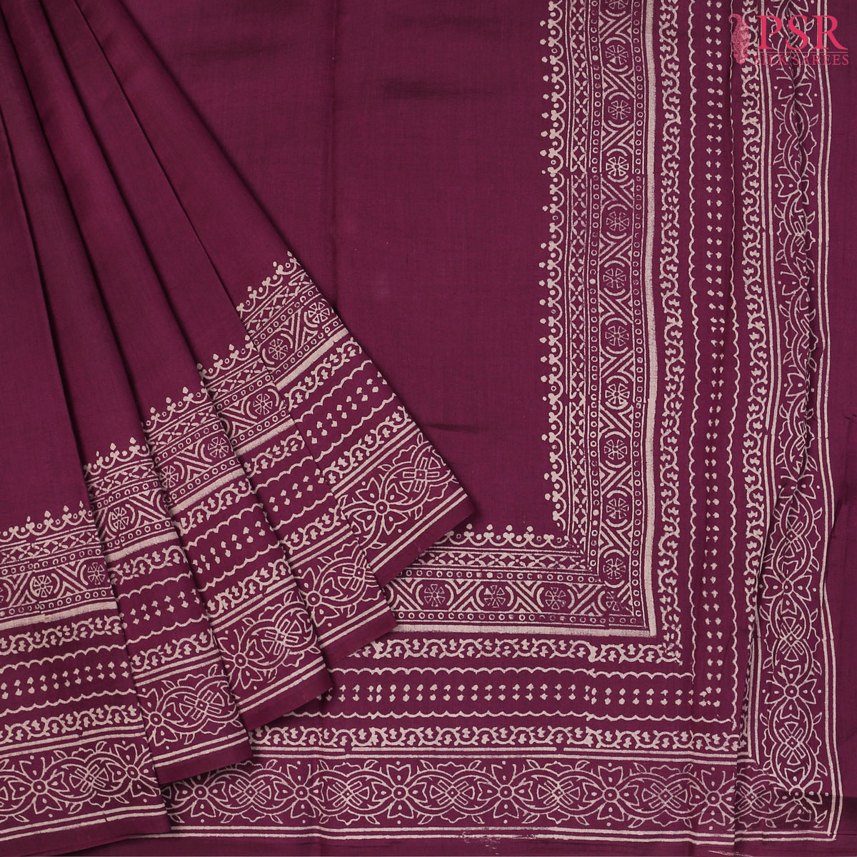 Wine Purple Munga Silk Saree
