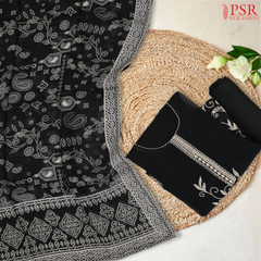 Black Organza Dress Material