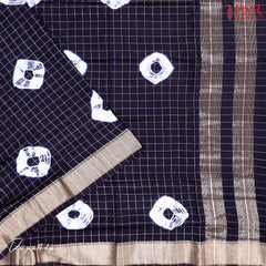 Indigo Blue Assam Silk Dress Material