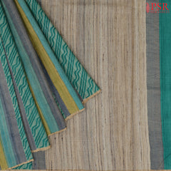 Light Viridian Kadhi Tussar Silk Saree