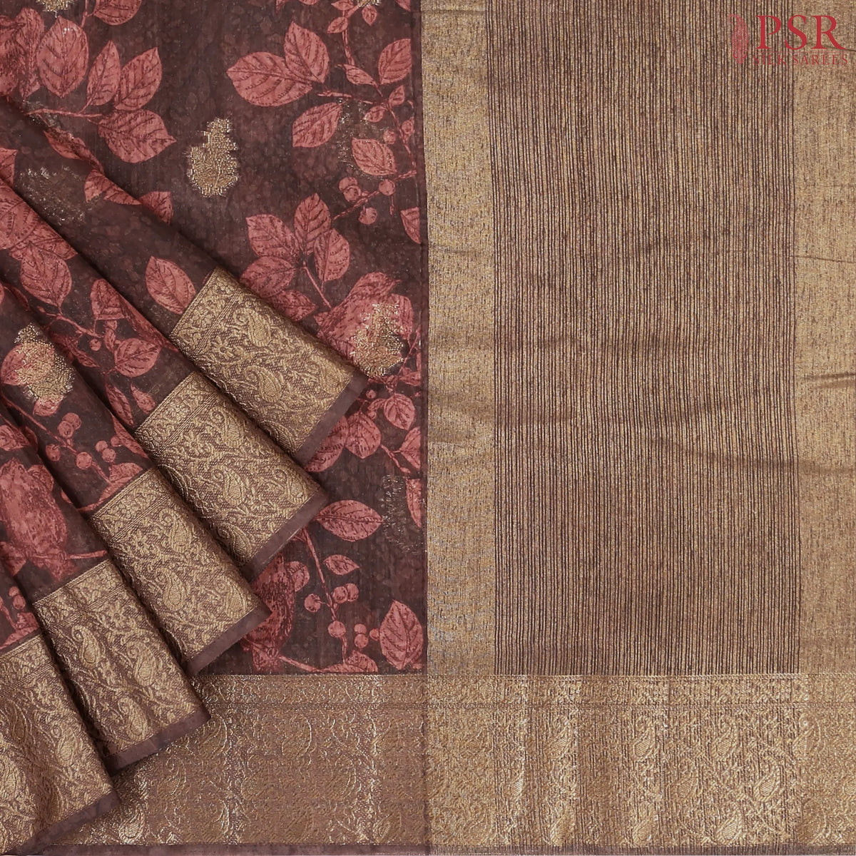 Dark Maroon Bamboo Silk Sarees