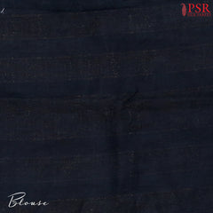 Beige & Black Chanderi Silk Cotton Saree