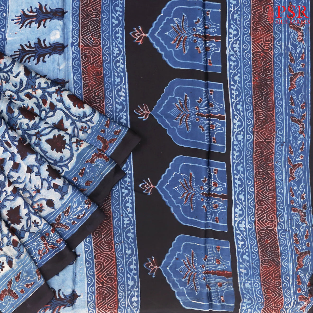Indigo Blue Modal Silk Saree