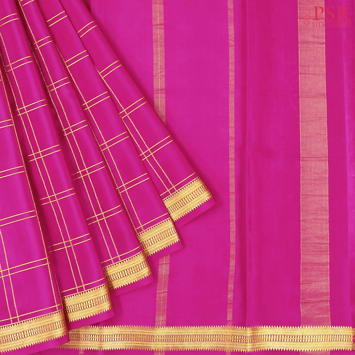 Magenta Pink Mysore Silk Saree