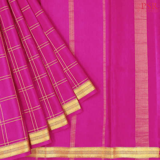 Magenta Pink Mysore Silk Saree