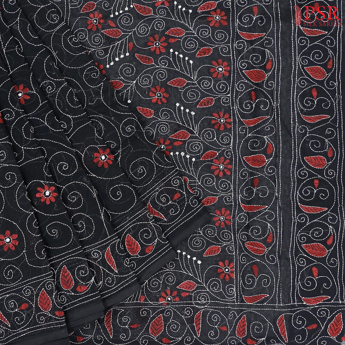 Black Bengal Cotton Saree