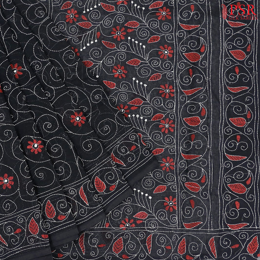 Black Bengal Cotton Saree