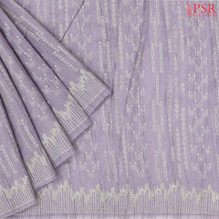 Lavender Semi Tussar Embroidery Saree
