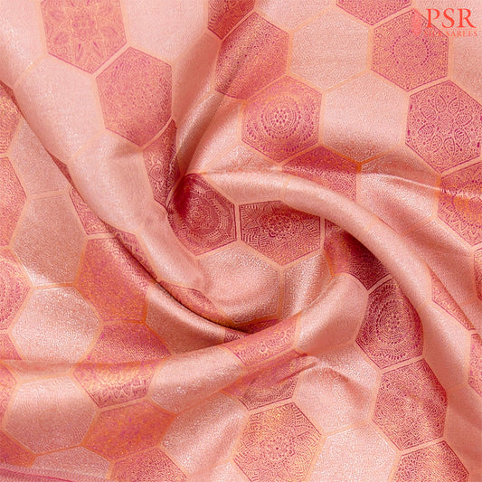 Peach Tissue Kanchipuram Silk Saree
