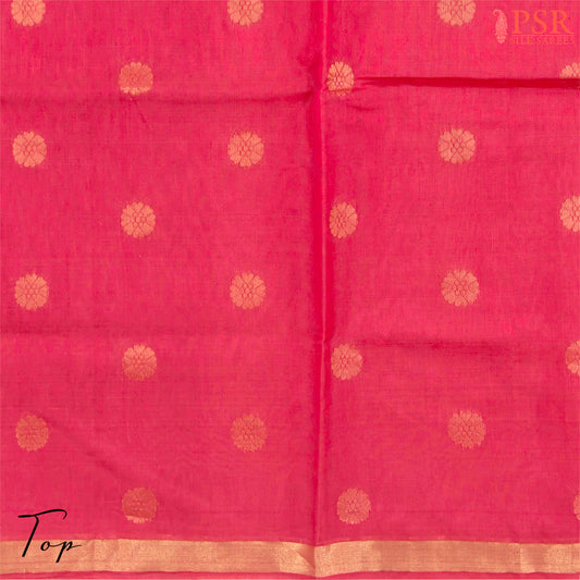 Pink & Teal Silk Cotton Dress Material