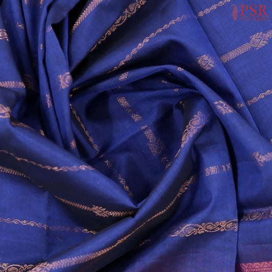 Cobalt Blue Silk Cotton Saree