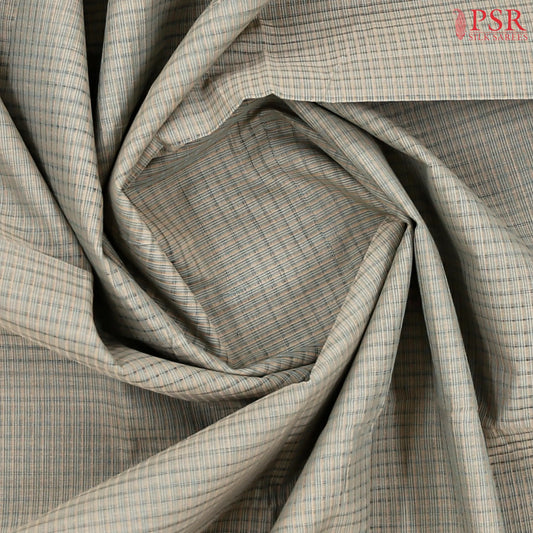 Light Grey Mangalagiri Cotton Saree