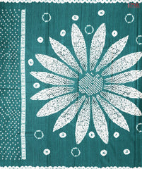 Dark Turquoise Semi Tussar Saree