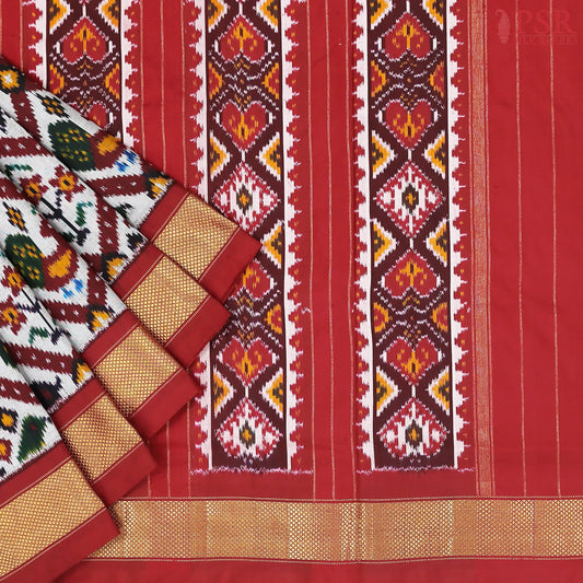 Grey Pochampally Silk Ikat Saree