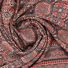 Dark Taupe Jaipur Cotton Printed Saree