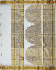 Cream Beige Kerala Cotton Saree