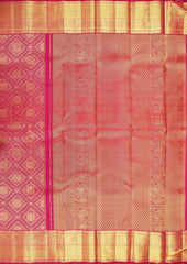 Cerise Pink Kanchipuram Jacquard Silk Saree