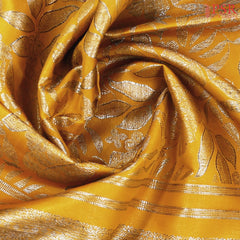 Turmeric Yellow Kanchipuram Jacquard Silk Saree