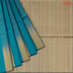 Peacock Blue Soft Silk Saree