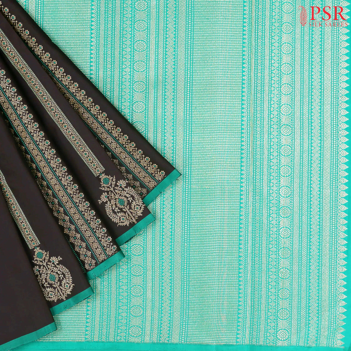 Umber Brown Kanchipuram Silk Saree