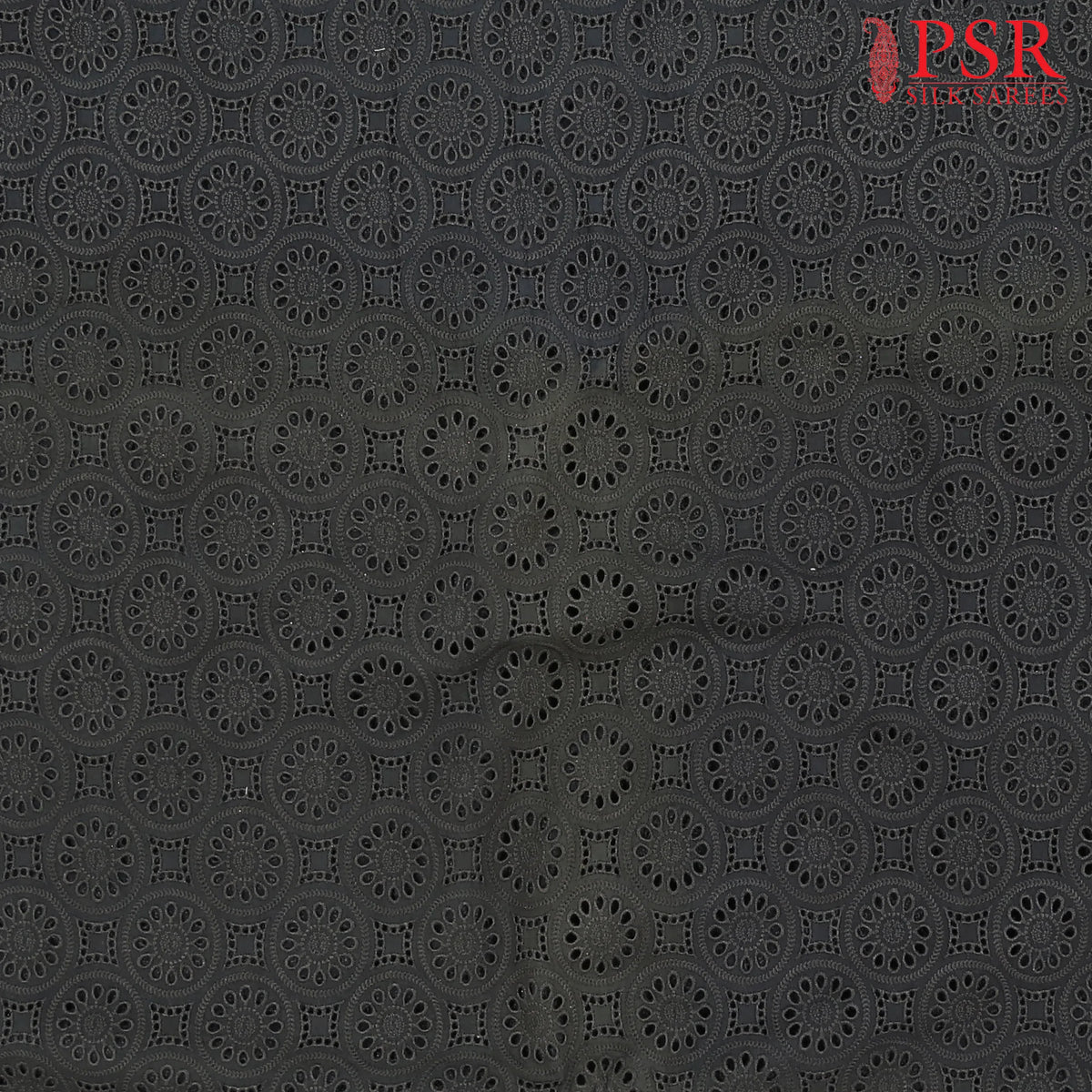 Shadow Black Hacoba Embroidery Running Material