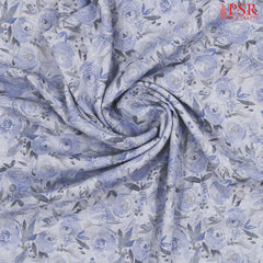 Awesome Violet Linen Print Running Material