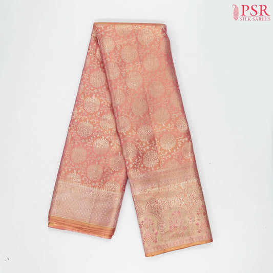 Pastel Pink Kanchipuram Jacquard Tissue Silk Saree
