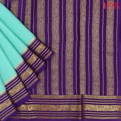 Turquoise Blue Mysore Silk Saree