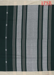 Dark Green Byloom Cotton Saree