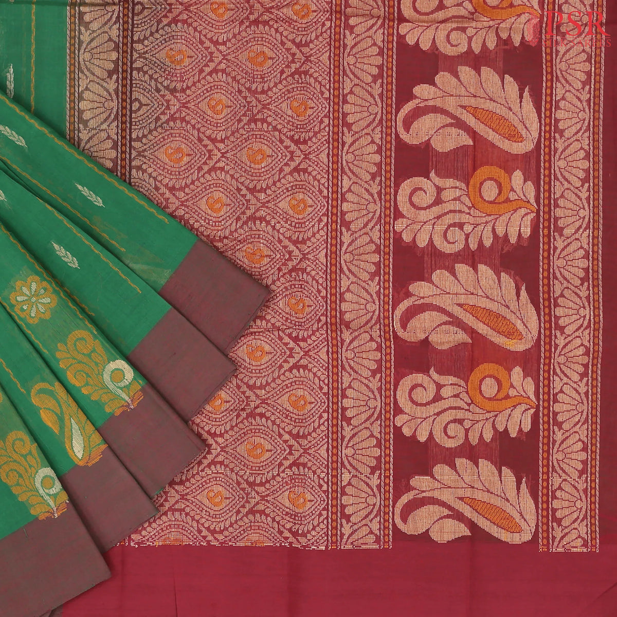 Emerald Green Kovai Cotton Saree