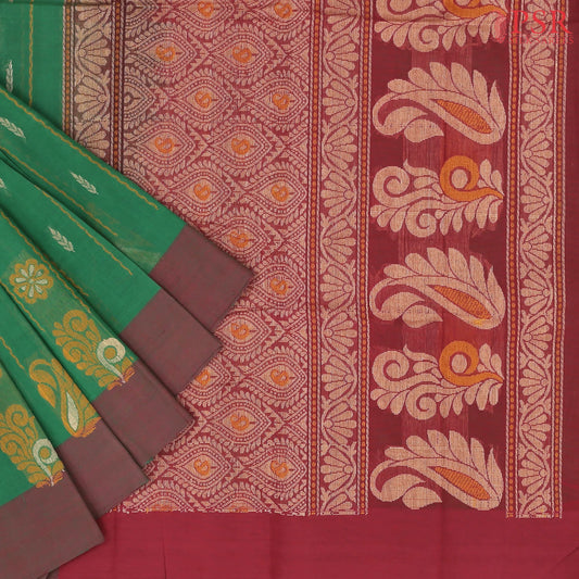 Emerald Green Kovai Cotton Saree