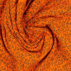 Orange Cotton Print Running Material