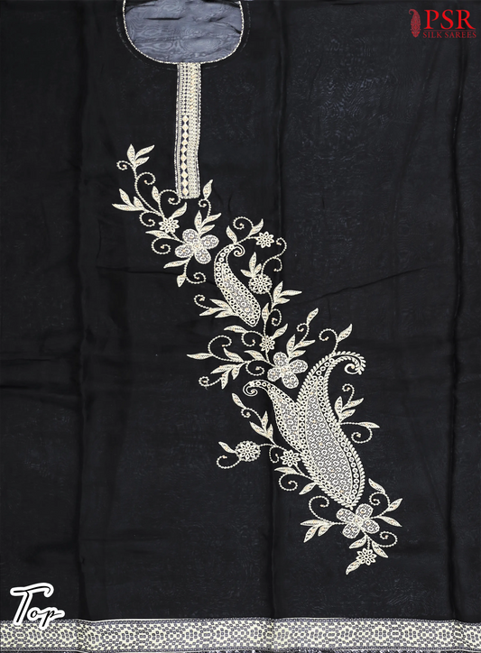 Black Organza Dress Material