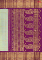 Pastel Pistachio Kanchipuram Jacquard Silk Saree