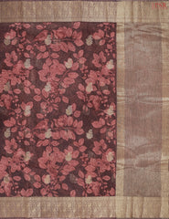 Dark Maroon Bamboo Silk Sarees