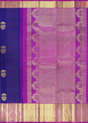 Dark Blue Kanchipuram Silk Saree