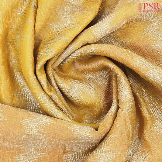 Mellow Yellow Banaras Tissue Silk Saree