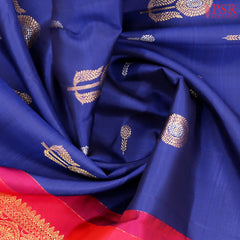 Navy Blue Kanchipuram Silk Saree