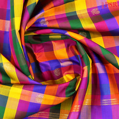 Multicolor Kanchipuram Silk Saree