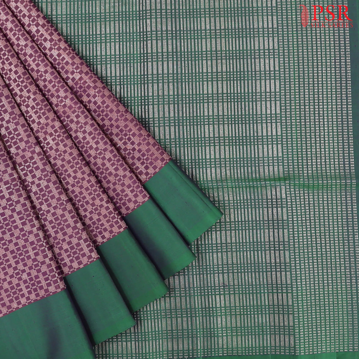 Dark Plum Purple Soft Silk Saree