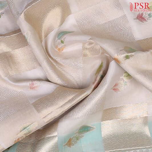 Light Beige Chiniya Silk Saree