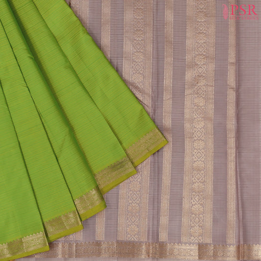 Chartreuse Green Arani Silk Saree